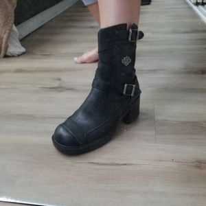 BADASS Harley Davidson Riding Boots Size 7 Women's